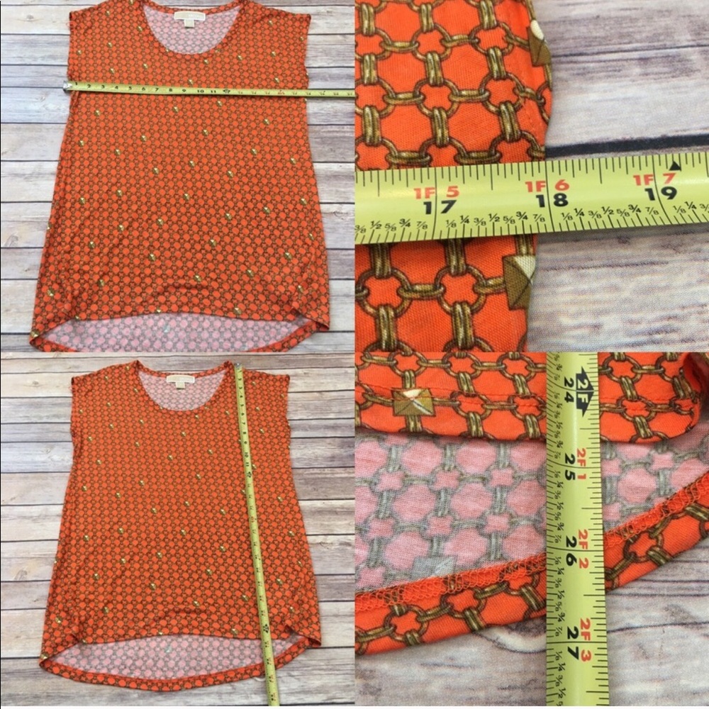 SOLD XS Michael Kors Sleeveless Hi-Low Chain Top - Picture 2 of 7